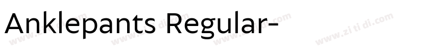 Anklepants Regular字体转换